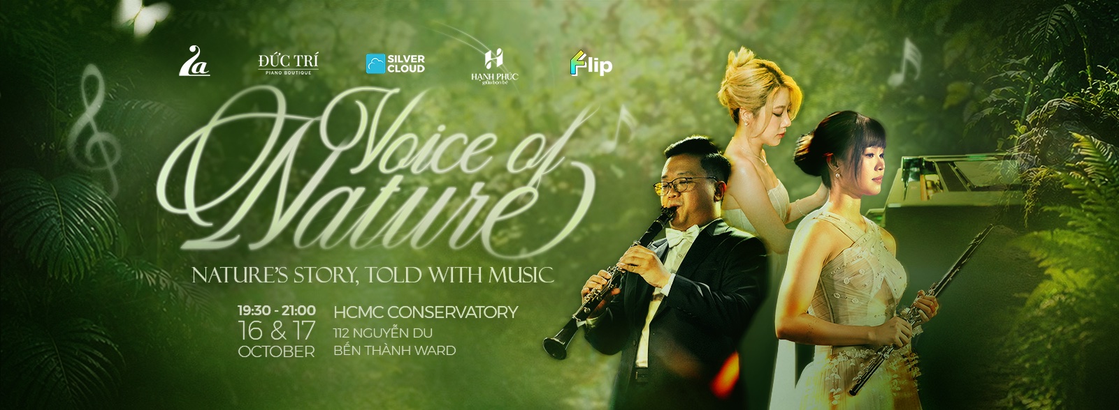 Banner for Voice of Nature, La Music, 16 and 17 October at the HCMC Conservatory